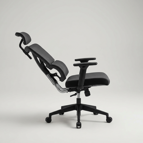Homem trabalhando sentado na Cadeira Gamer Ergonômica com boa postura
