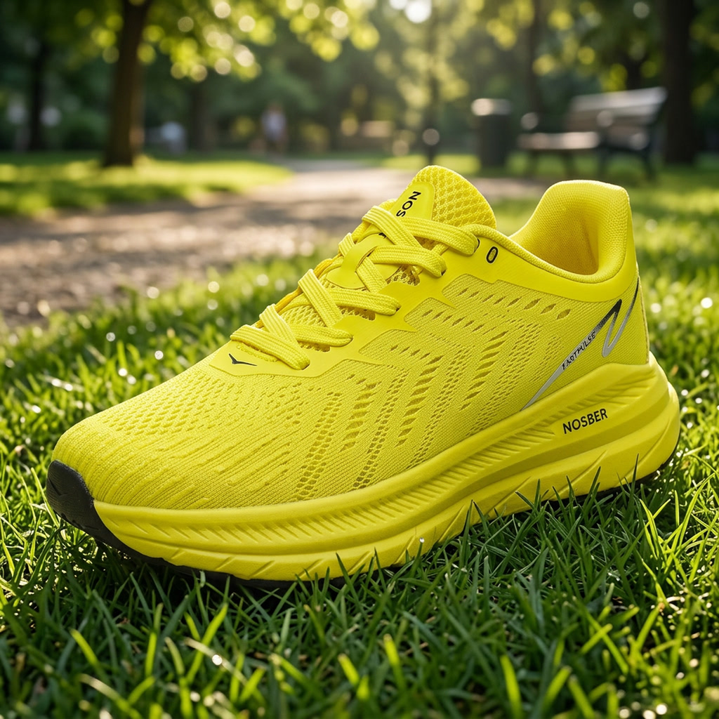 Tênis esportivo FastPulse cor amarelo - uso ao ar livre