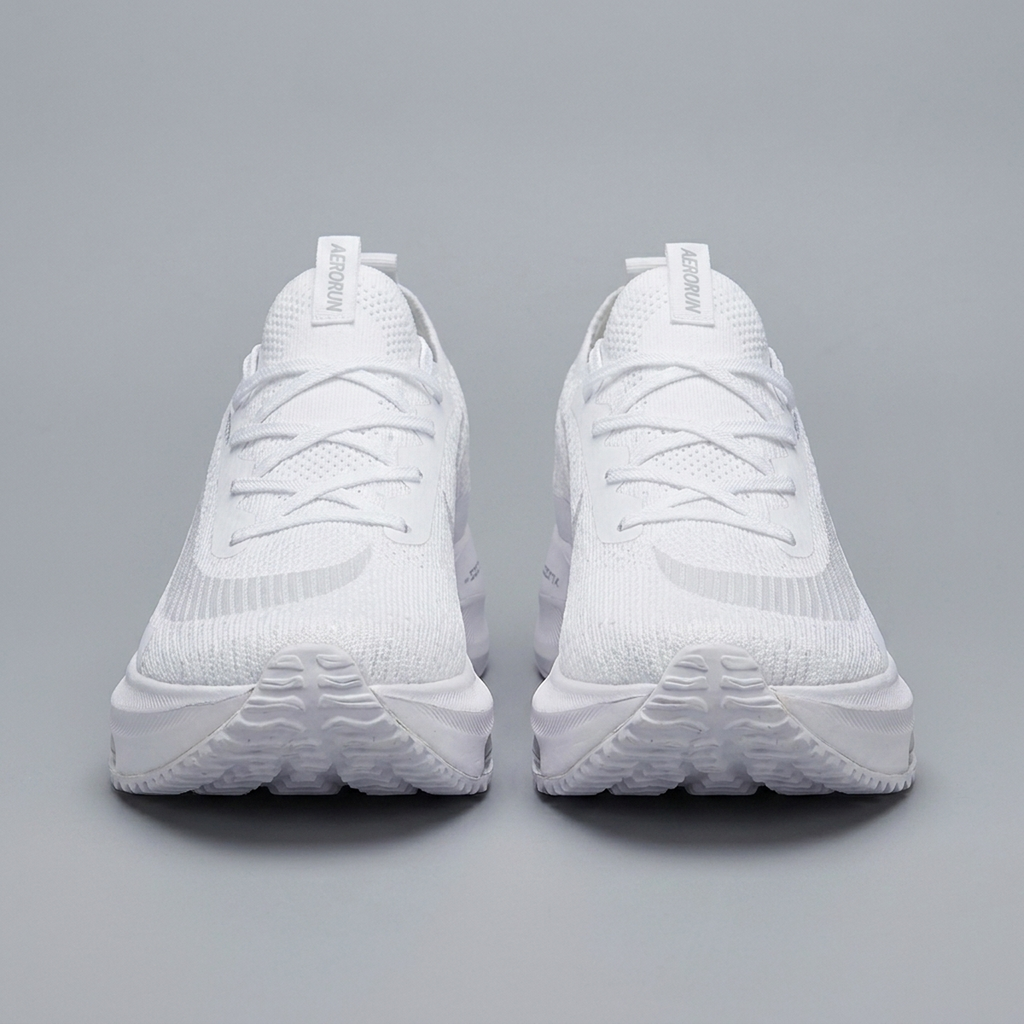 Tênis esportivo AeroRun cor branco - fundo neutro